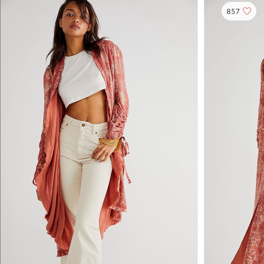 Free people Lara doublecloth duster size small